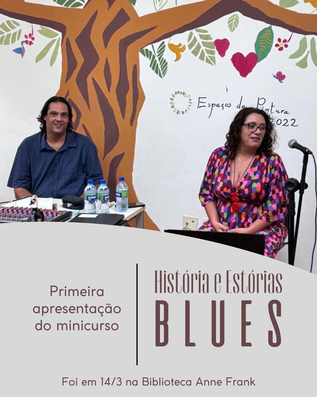 Curso História e Estórias do Blues na Biblioteca Anne Frank no Itaim Bibi em 14 de março de 2024